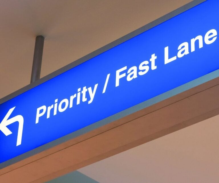 Do crews have priority check-in at LCA?